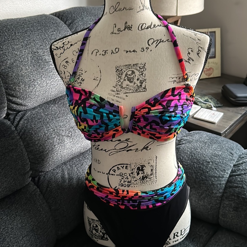 Catalura Bandeau High Waisted Bikini